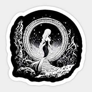 Beauty Mermaid And The Magic Mirror Sticker